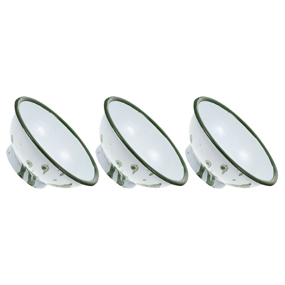 15 Pcs Enamel Ice Cream Bowls Metal Classic Round Cereal Bowl-image-OPC-PKXDXS2-NEW