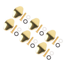 6 Stück Gitarren-Stimmmechaniken – Mit Schrauben und Unterlegscheiben, Gold