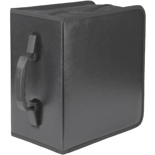 400 Capacity CD/DVD Storage Organizer Case Holds 400 Discs Portable Travel Case Durable Plastic 2