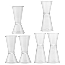 6Pcs Double Jigger Measure Cup For Bar Party Wine Cocktail Spirit