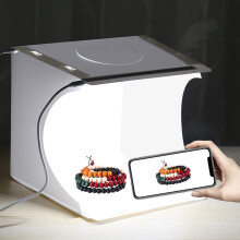 Photo Studio Light Box 7.8-Inch Tabletop Lighting Softbox Kit With 6 Color Backdrops For Jewelry And Small Items