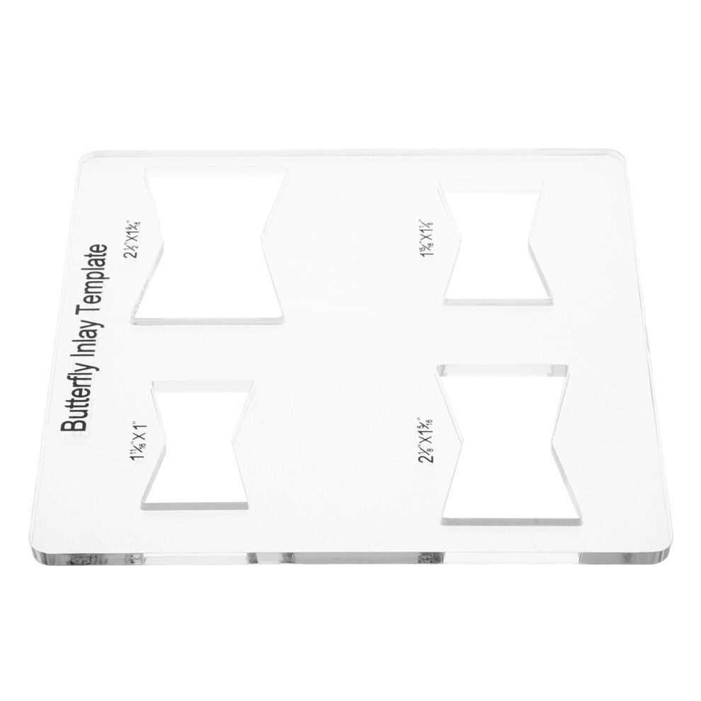 4Pcs Woodworking Butterfly Inlay Template Router Jig Four-In-One 031043093735