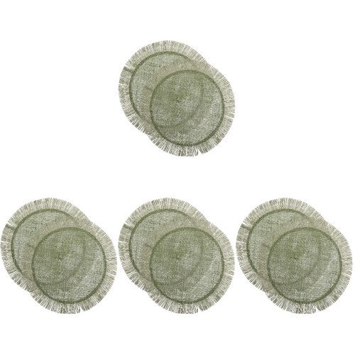 8 Pcs Cutlery Mat Round Woven Placemat Dining Table Coaster 1