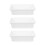 3 Sets White Planter Pot Large Succulent Basin With Tray 1