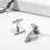 Pair Of Men's Cufflinks Sleeve Buttons Silver 9