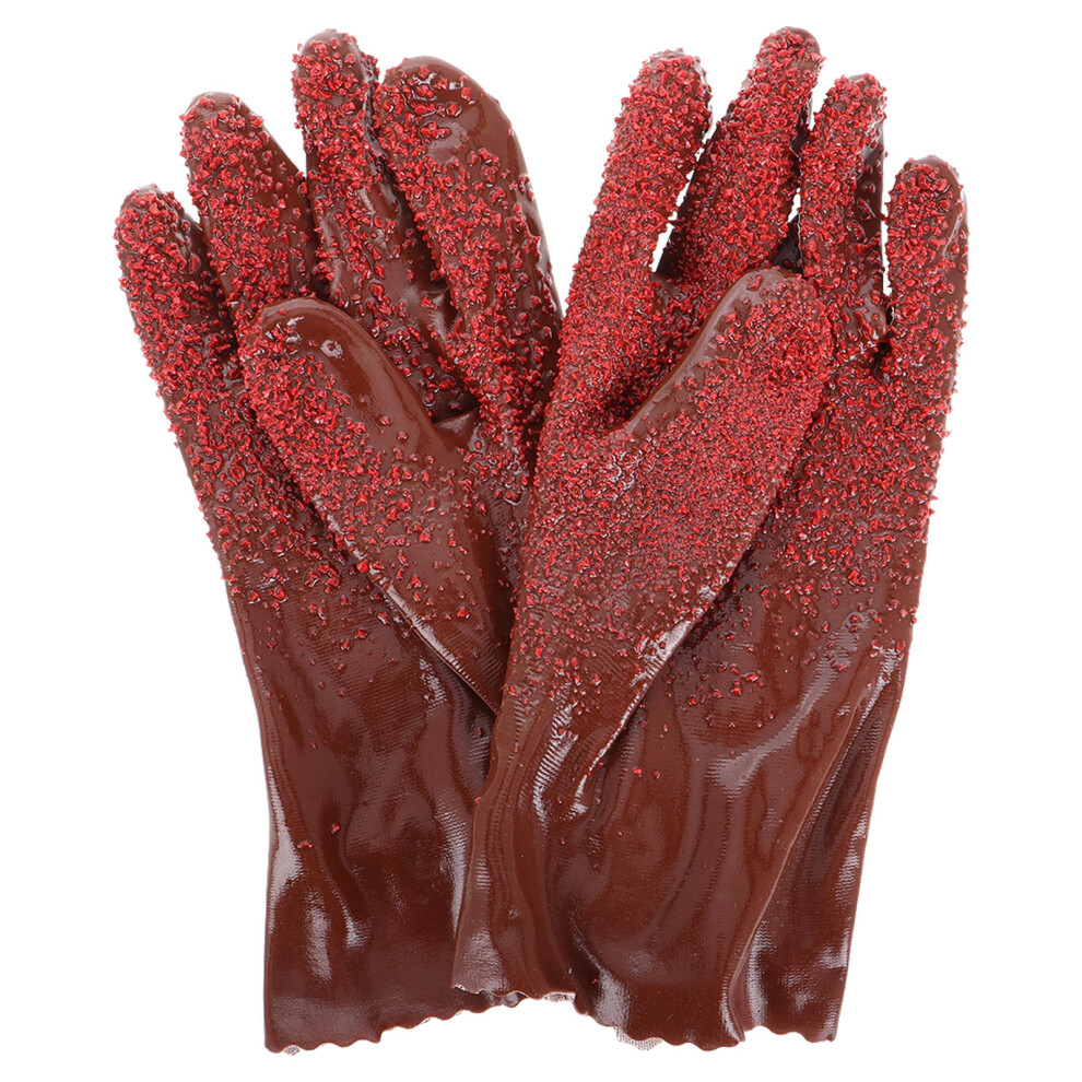 One Pair Snake Gloves for Deer and Drain Cleaning, Heavy Duty PVC-image-OPC-PKXF2RB-NEW