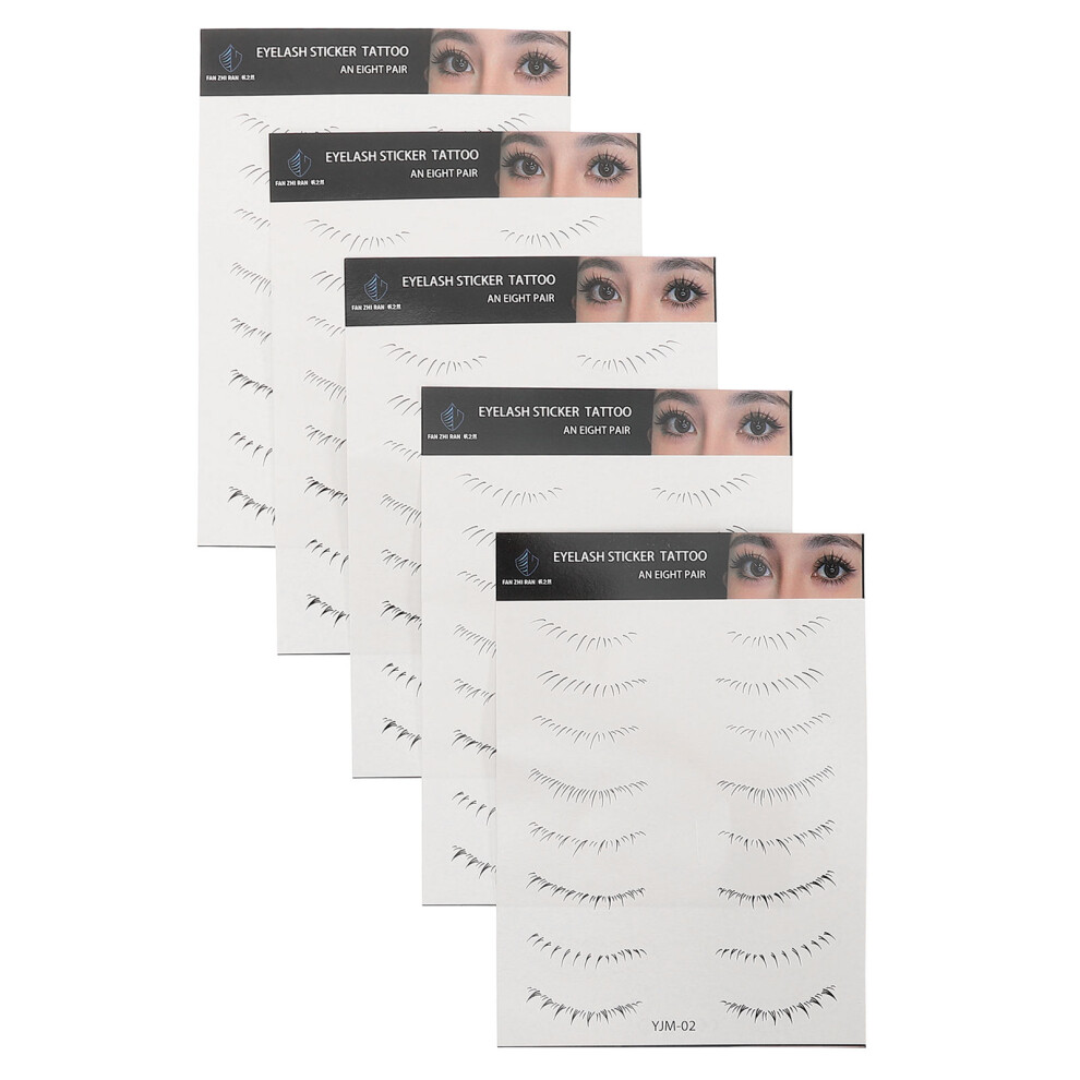 Totority 10 Sheets Fake Lower Eyelash Tattoo Stickers For Women