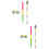 2 Sets Pinata Props Blinder And Colorful Knocking Stick For Party 9