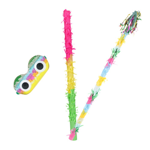 2 Sets Pinata Props Blinder And Colorful Knocking Stick For Party 1