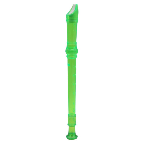 2Pcs 8 Hole ABS Transparent Soprano Recorder Flute Green