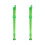 2Pcs 8 Hole ABS Transparent Soprano Recorder Flute Green 2