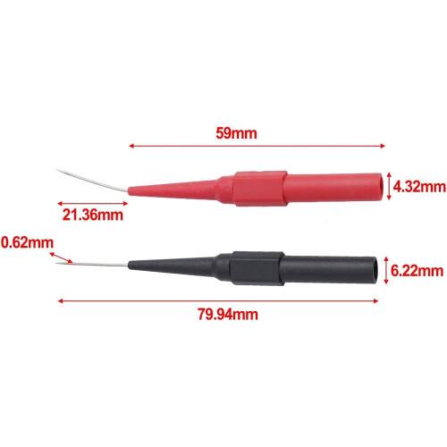 Stainless Steel Needle Probes For 30V Diagnostic Tests, 2 Pack, Durable For Diverse Environments 1