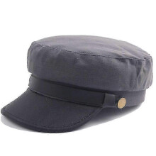 (Grey) Unisex Peaked Brim Hat - Newsboy Style Beret Cap for Casual Wear