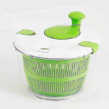 (green) Large 5L Manual Salad Spinner for Fruits and Vegetable Washing and Drying