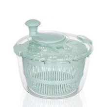 (blue) Large 5L Manual Salad Spinner for Fruits and Vegetable Washing and Drying