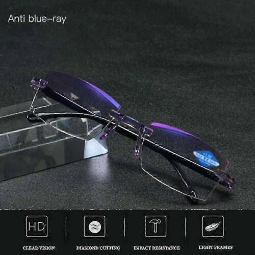 (4) Progressive Reading Glasses with High Blue Light Protection Suitable for Both Near and Far Sight Use