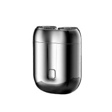 (silver) Compact Dual-Head Electric Shaver for Men and Women, Portable Mini Shaver for Travel and Home Use