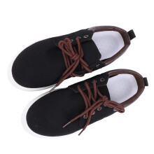 Herren Canvas-Sneaker Schwarz Gummi-Sohle Größe 42 Casual Low-Top