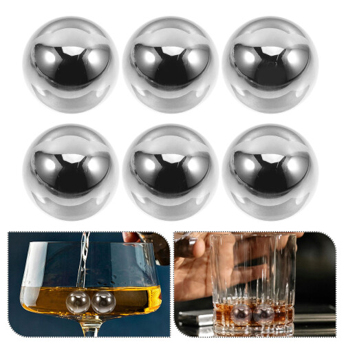 6 Whiskey Stones Herbruikbare Smeltende Ijsbollen 2