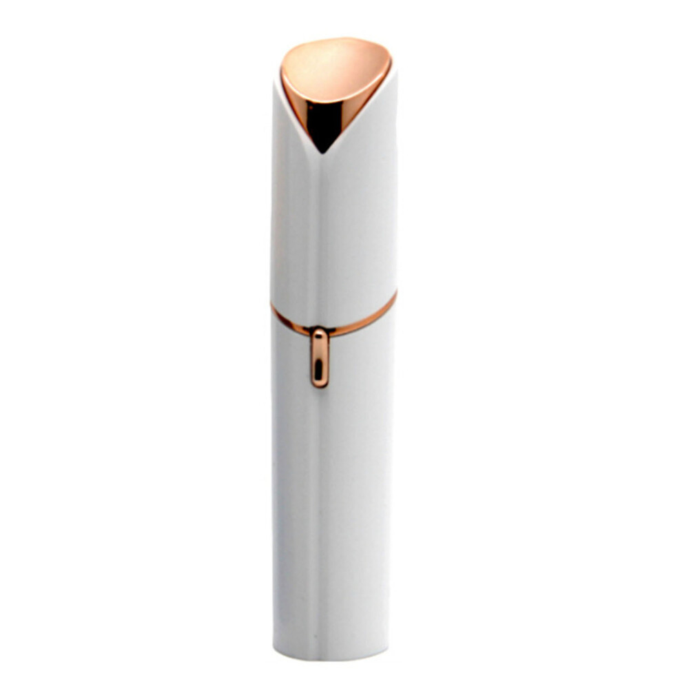 Portable USB Facial Hair Remover Lipstick Shaped Epilator for Women White