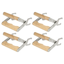 8 Pcs Beekeeping Frame Gripper Stainless Steel With Wood Handle