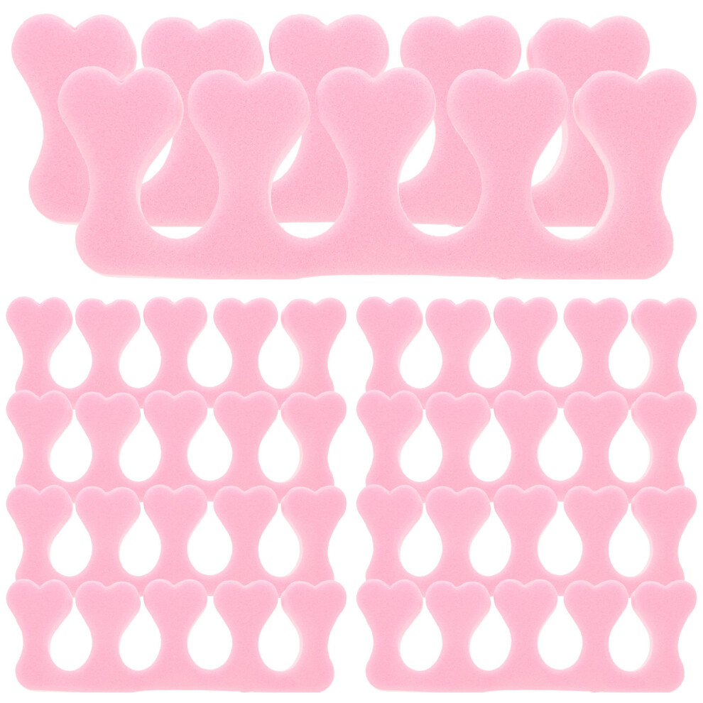 Villcase Pink 200 Pcs Sponge Nail Finger Toe Separators For Manicure Pedicure