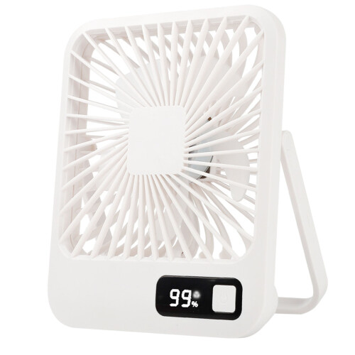 USB-Deskventilator 5-Gang Weiß, Tragbarer Leiser Büro- oder Heimventilator