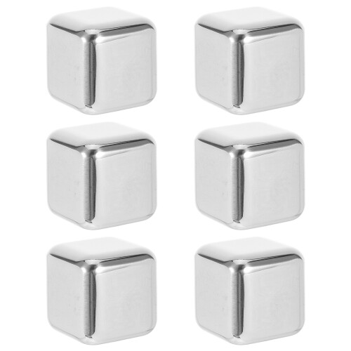 6 Bolas Acero Inoxidable Para Whisky Y Vino, Reutilizables