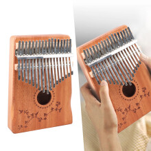 17 Schlüssel Mahagoni Daumenklavier Mini-Fingerharfe mit Stimmhammer