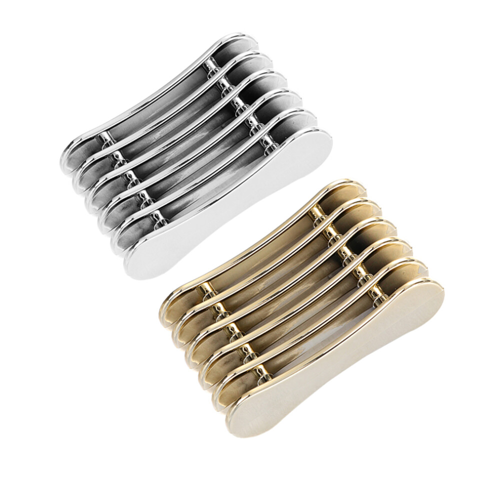 Inoomp Golden/Silver 2Pcs Nail Art Pen Holder For Uv Gel Brush And Polish Pens ( Silver)