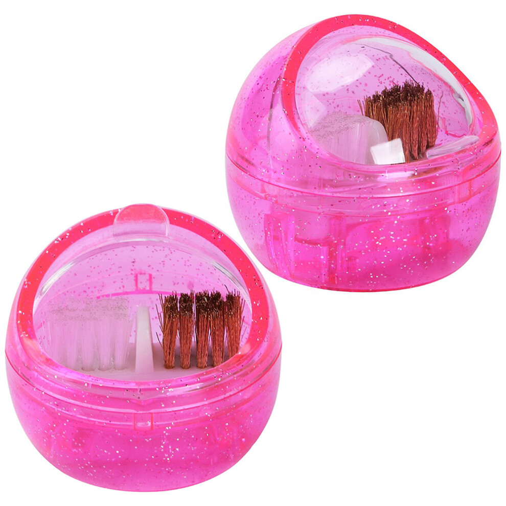 Inoomp 2Pcs Nail Drill Bits Cleaning Brush Case Professional Manicure Tool