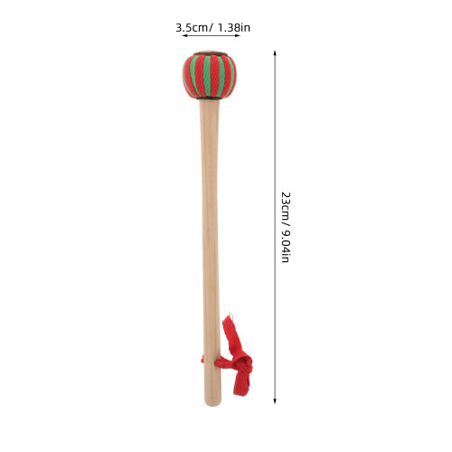 Wood Handle Gong Mallet With Cloth Tip For Percussion Instruments 2