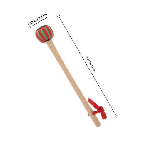 Wood Handle Gong Mallet With Cloth Tip For Percussion Instruments 1