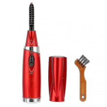 (Red) Electric Heated Eyelash Curler for Women, Long-Lasting Natural Curl, Quick Styling Tool