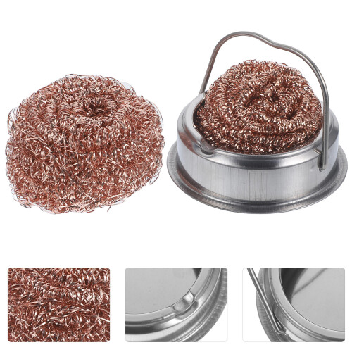 1Ensemble Accessoire Nettoyage Pointe Fer À Souder Acier Inox Argenté 1