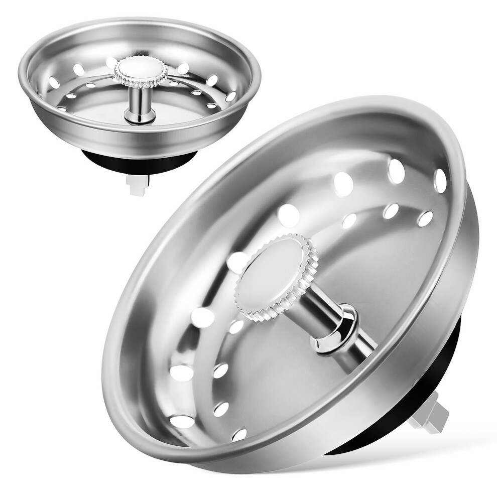 2Pcs Metal Sink Strainer Stoppers Drain Baskets Kitchen Accessories 3361668591376