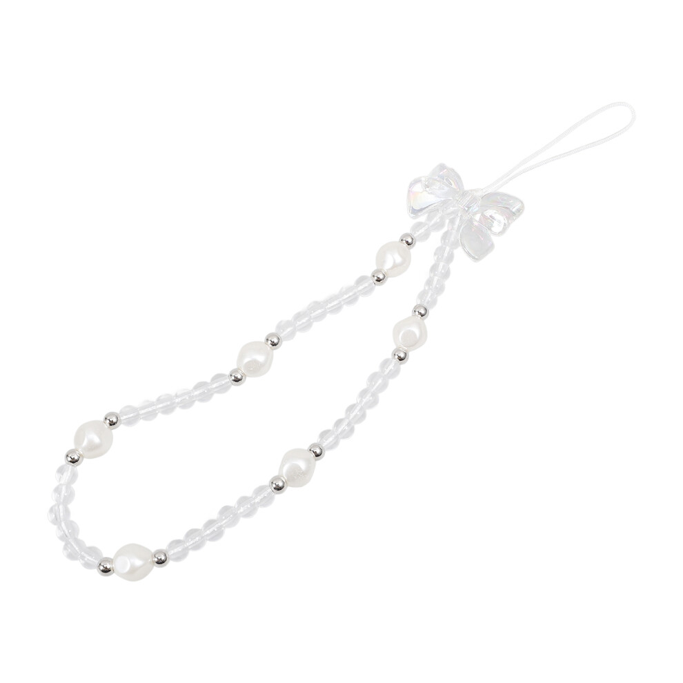 Phone Hanging Lanyard Bowknot Beaded Wrist Rope 3361668591222