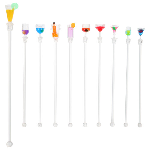 10Pcs Coffee Stirrers Cold Cocktail Mixing Bars Milk Tea Sticks 2
