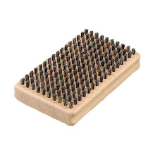 Cleaning Brush With Sturdy Wooden Handle Soft Horsehair Bristles Hand-Operated For Waxing Polishing Ski Snowboard Care