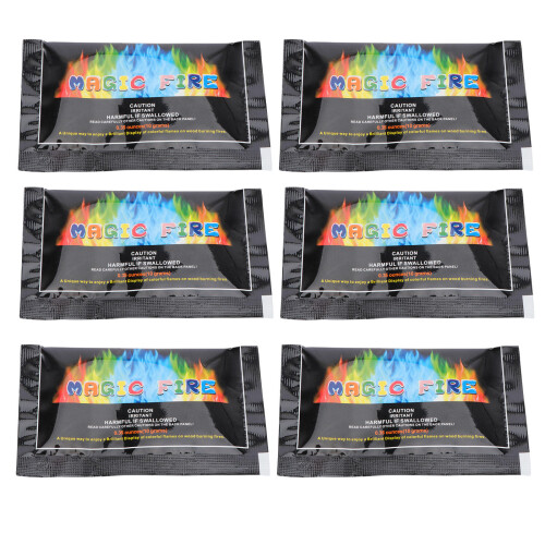 6pcs colored flame powder for camping bonfire party use