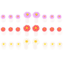 24Pcs Daisy Flower Silicone Toe Separators For Pedicures
