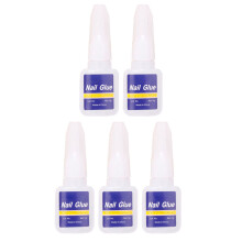 5Pcs 10G Brush On Nail Art Glue For Acrylic And Press On Nails