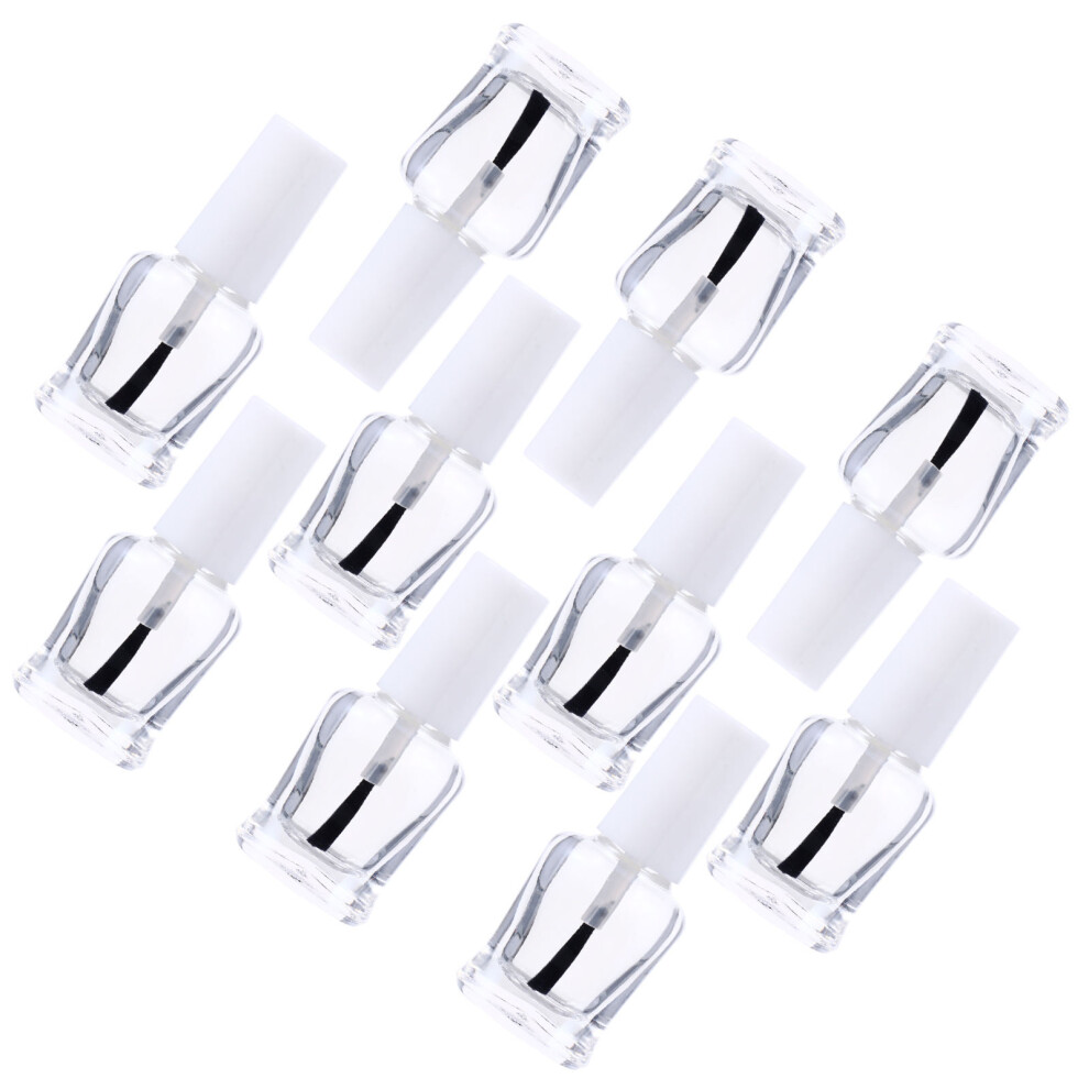 Ohphcall 20Pcs Cylindrical Empty Glass Nail Polish Bottles For Diy
