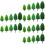 30Pièces Arbres Verts Simulation Décorative Pour Maquette Paysage 6