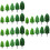 30Pièces Arbres Verts Simulation Décorative Pour Maquette Paysage 7