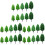 30Pièces Arbres Verts Simulation Décorative Pour Maquette Paysage 2