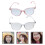 2Pcs Clear Frame Blue Light Blocking Glasses 2