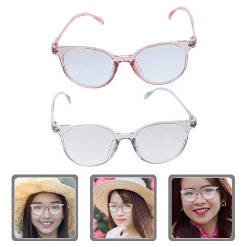 2Pcs Clear Frame Blue Light Blocking Glasses 1