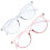 2Pcs Clear Frame Blue Light Blocking Glasses 6