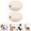 2Pièces Mini Boîte De Stockage ABS Ivoire Avec Compartiments Amovibles 5